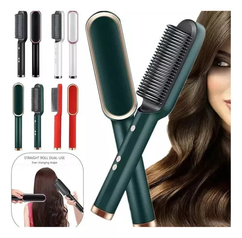 Glam Brush Pro™ Cepillo Alisador Sleek Bivolt 3 en 1